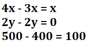 計算する3式を提示する図