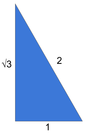 1:2:√3の直角三角形