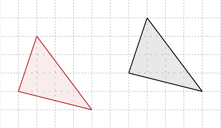 同じ大きさ・形・向きに置かれた三角形