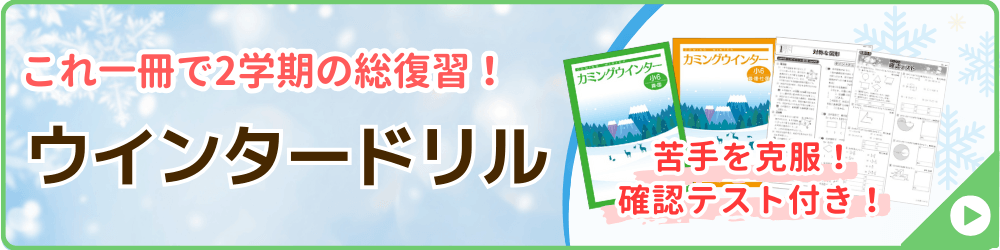 家庭教師あすなろが実施する冬期講習会の講座の一つ、ウインタードリルのバナー画像です。