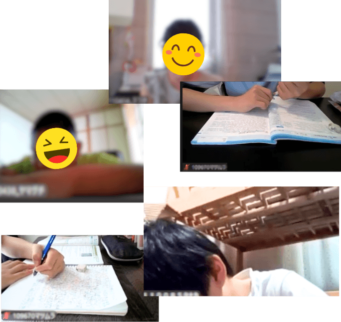オンライン自習室で頑張るお子さんたちの画像